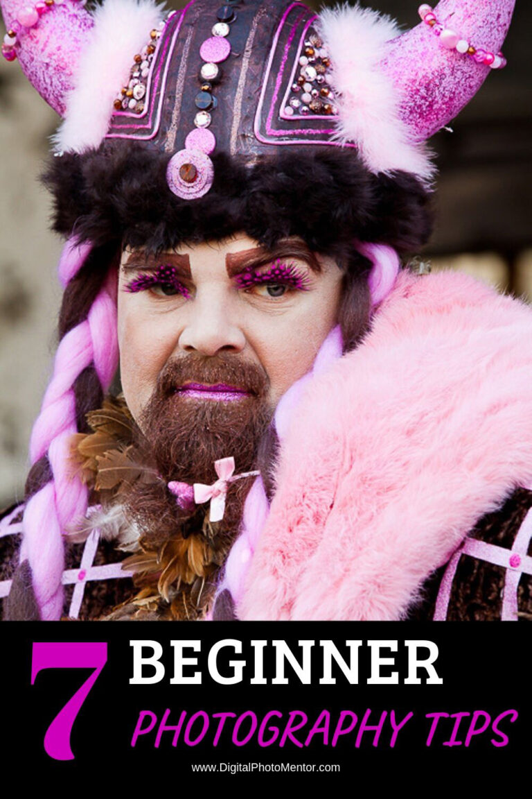 7 Beginner photography tips and ideas for canon or nikon cameras.