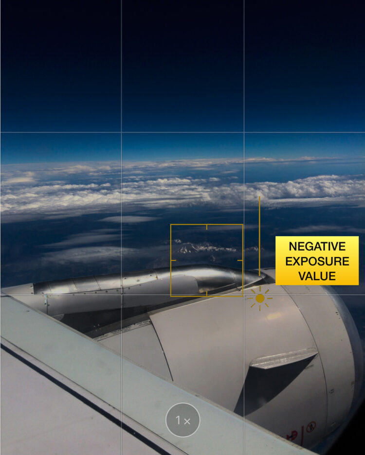 Lowered or decreased exposure.