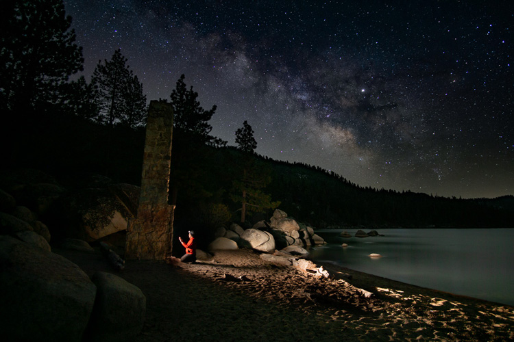 CHIMNEY BEACH LAKE TAHOE NIGHTTIME