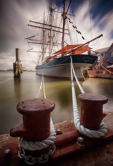 Harbor shot taken using a 10-stop neutral density filter
