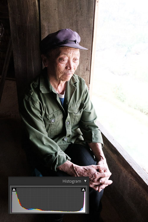 portrait of a man with background over exposed