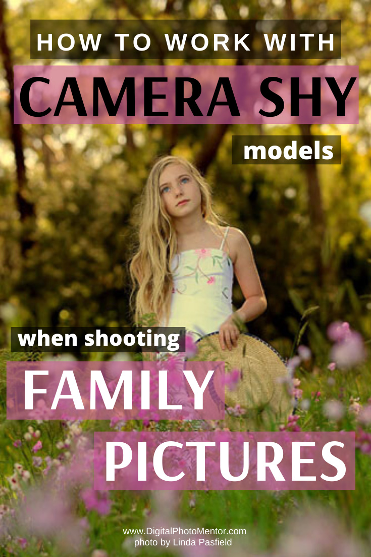 how to work with camera shy subjects at a family photo session
