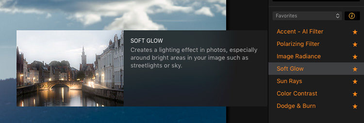 some favorite filters for Luminar 2018 photo editing software