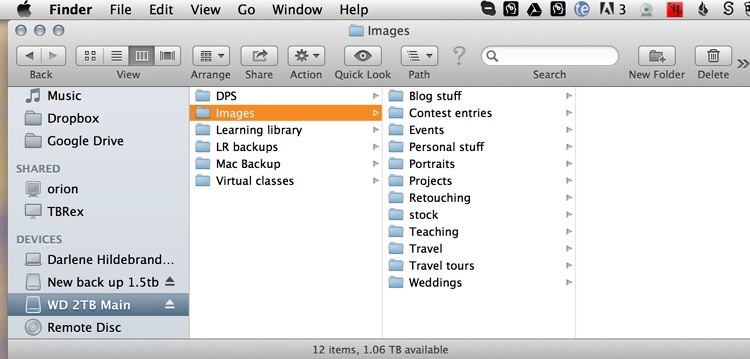 Folder structure workflow