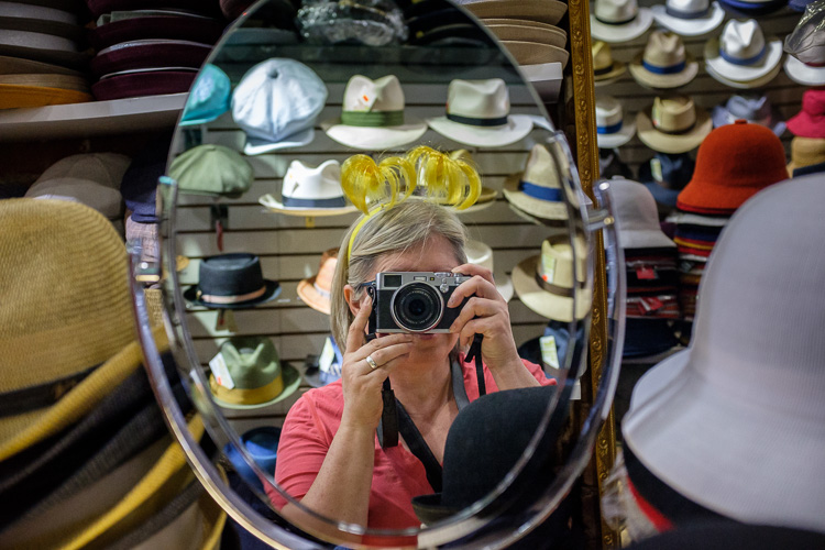 Author self photo in a mirror while on a photowalk in New York