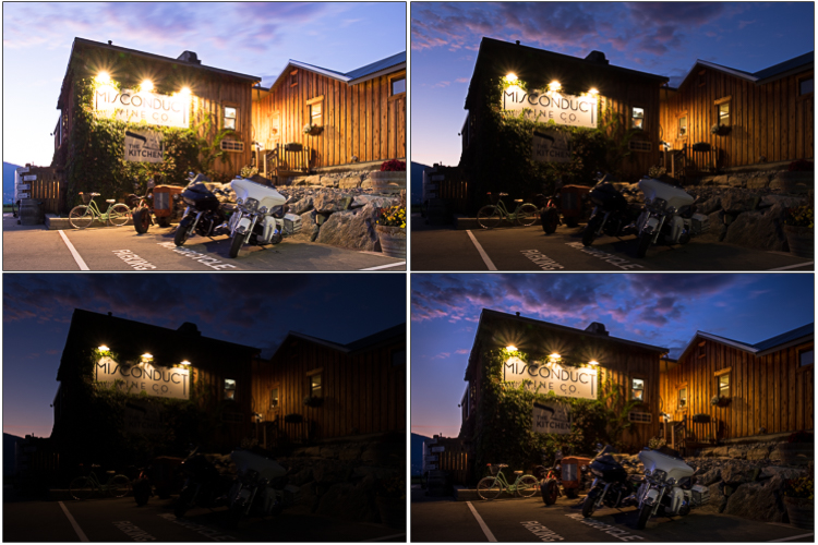 screenshot of an example of Lightroom's merge to HDR feature