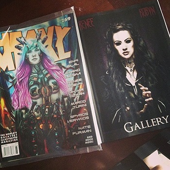 Renee's Instagram photo of Heavy Metal magazine