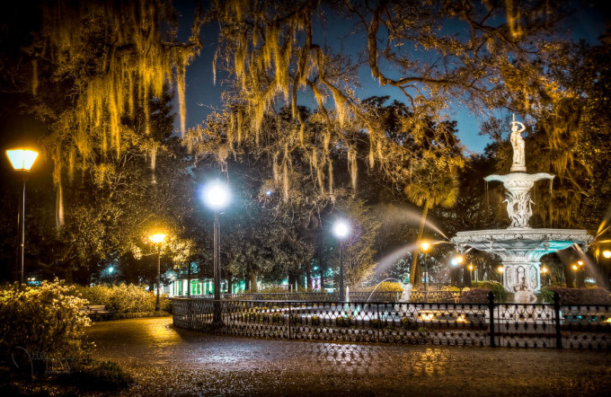 Nighttime HDR image composed from multiple bracketed images and exposures over 5 minutes long, also not possible without a tripod. 