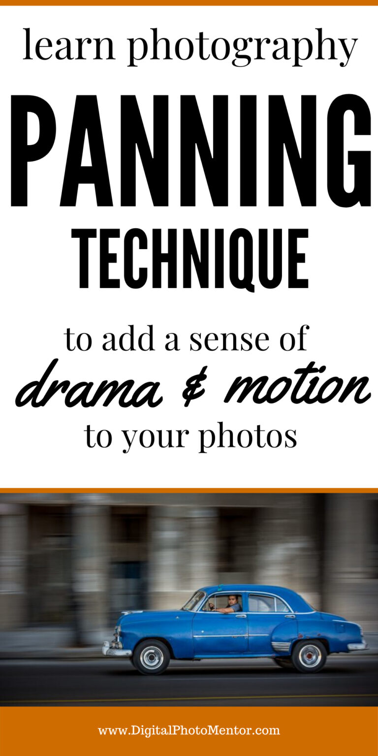 panning technique for capturing motion