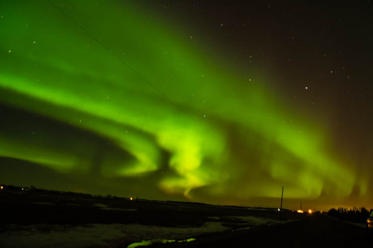 photographing the northern lights