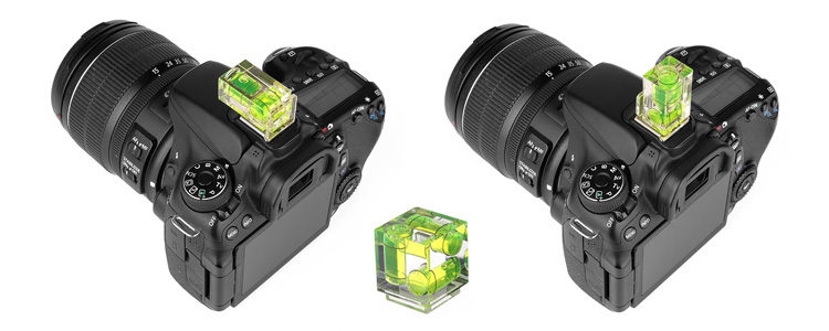 digital cameras with photographers 3-axis level to straighten horizons
