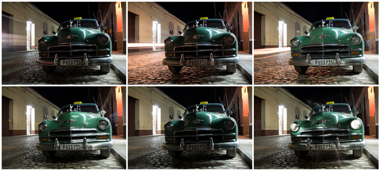 light painted Classic cuban car contact sheet