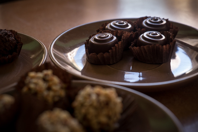 Street photograph chocolate shop Havana, Cuba