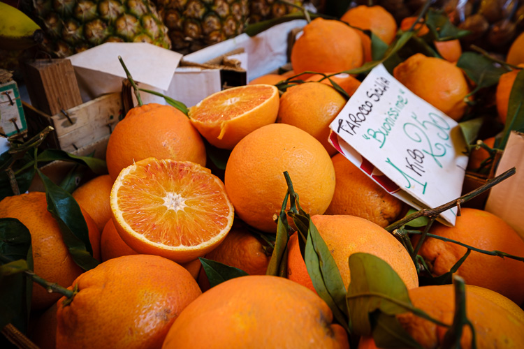 oranges for sale at the market