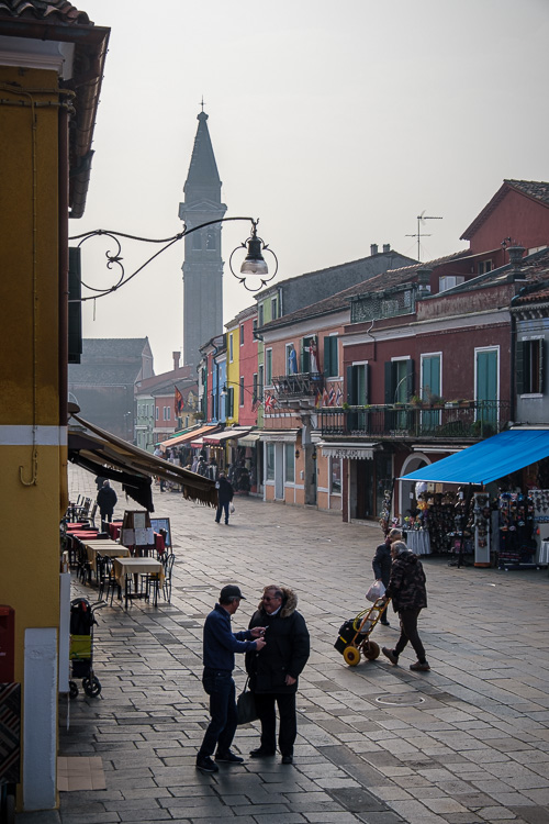 an early morning scene of life on Burano Island