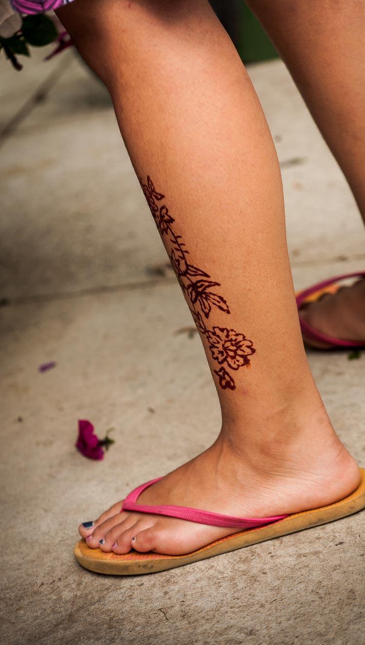 A foot in a sandle makes for an interesting photograph