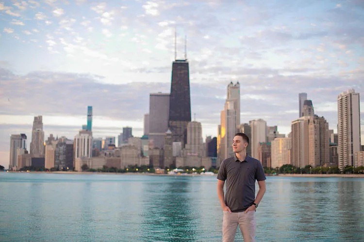 casual clothing for a relaxed headshot photo