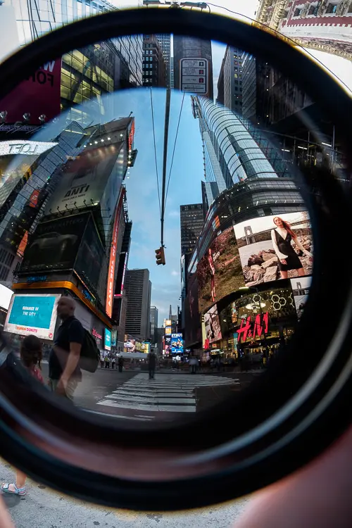 ND filter over fisheye lens