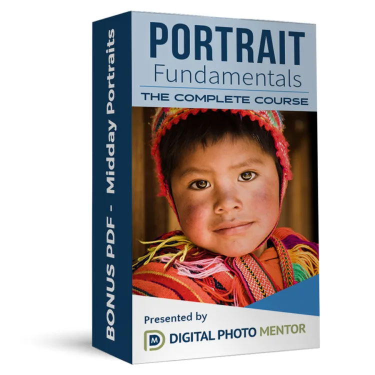 how to find good light at midday portrait course bonus item product box